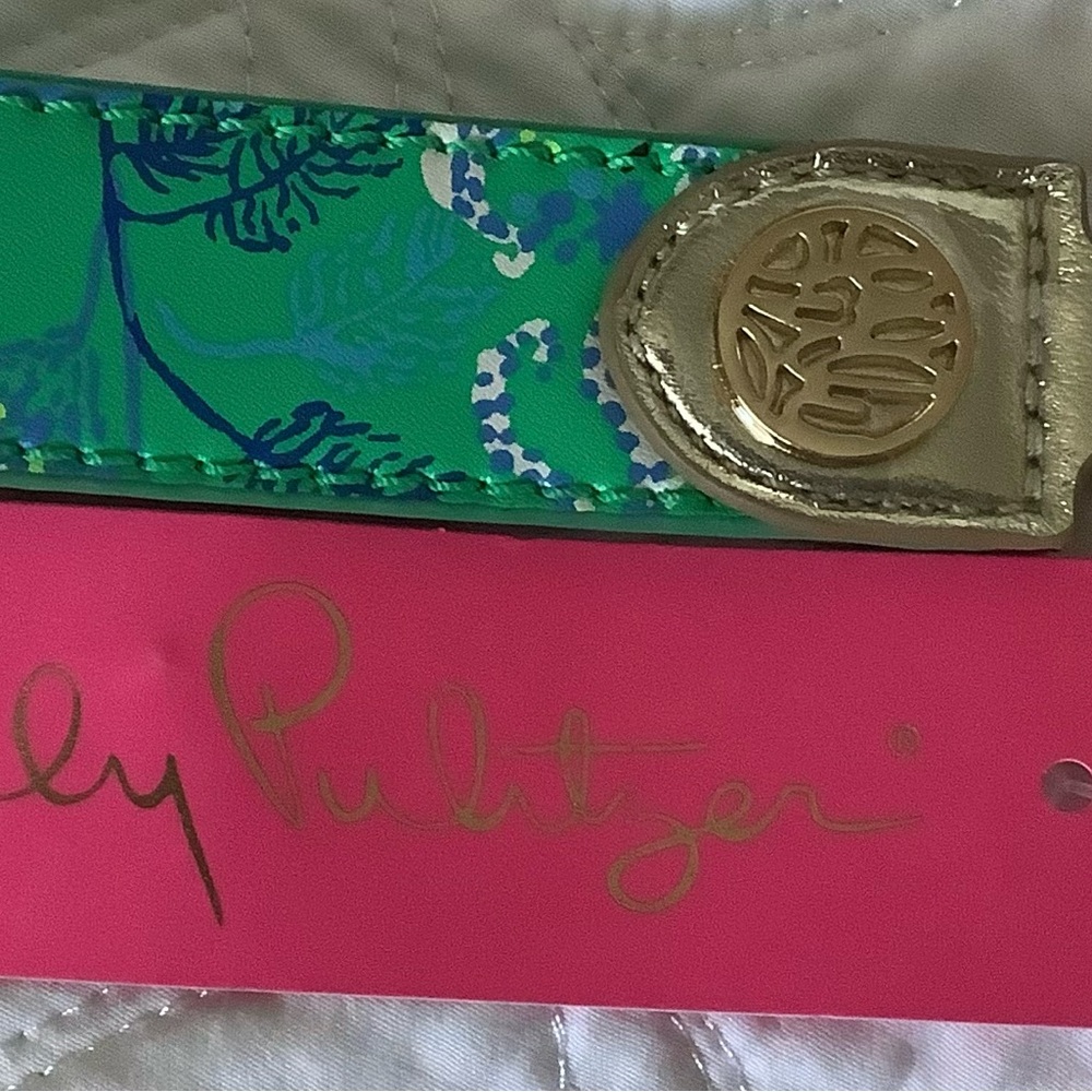 Lilly Pulitzer Green and Gold Key Ring